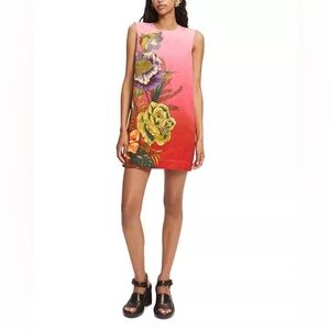 ALÉMAIS Inez Linen Blend Sleeveless Shift Mini Dress